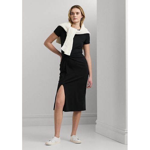 'Jersey Twist-Front Midi Dress' pour Femmes