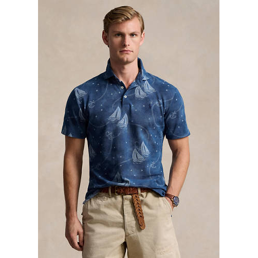 'Classic Fit Nautical Mesh Polo Shirt' pour Hommes