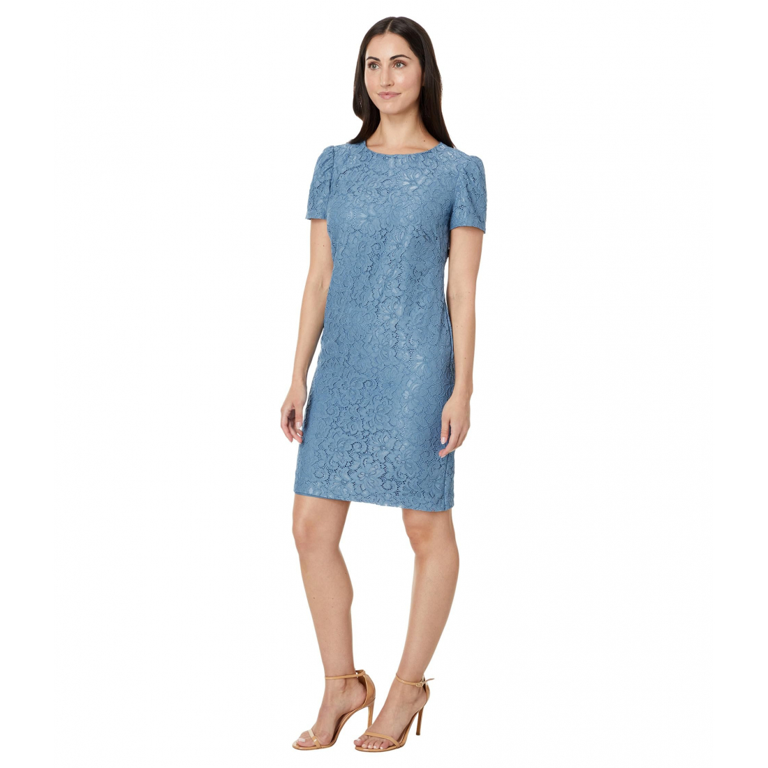 'Lace Puff-Sleeve Cocktail Dress' pour Femmes