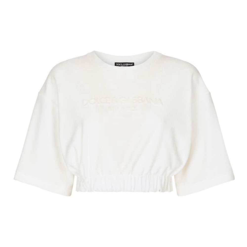 T-Shirt court 'Elasticated-Waistband' pour Femmes