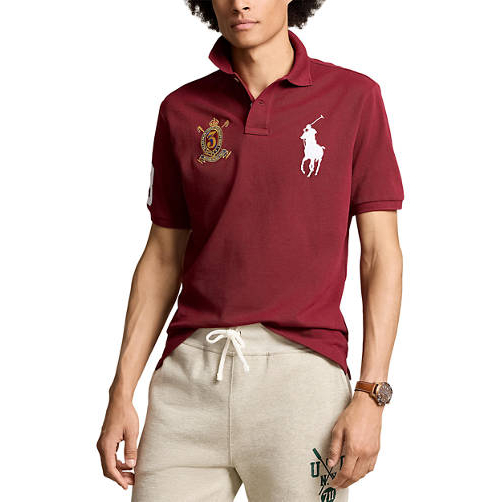'Classic Fit Big Pony Mesh Polo Shirt' pour Hommes
