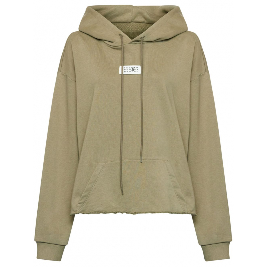 Women's 'Numeric Raw-Cut-Hem' Hoodie