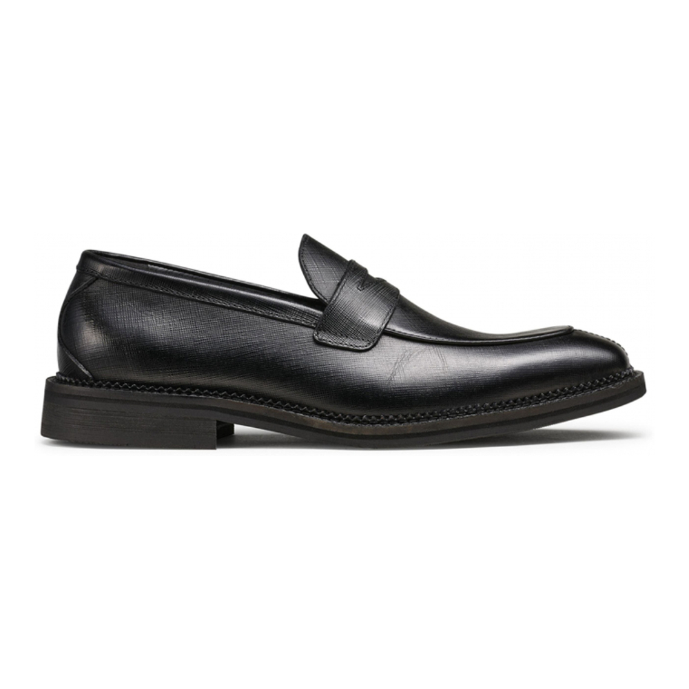 Men's 'Apron Toe Saffiano Leather Penny Loafer'