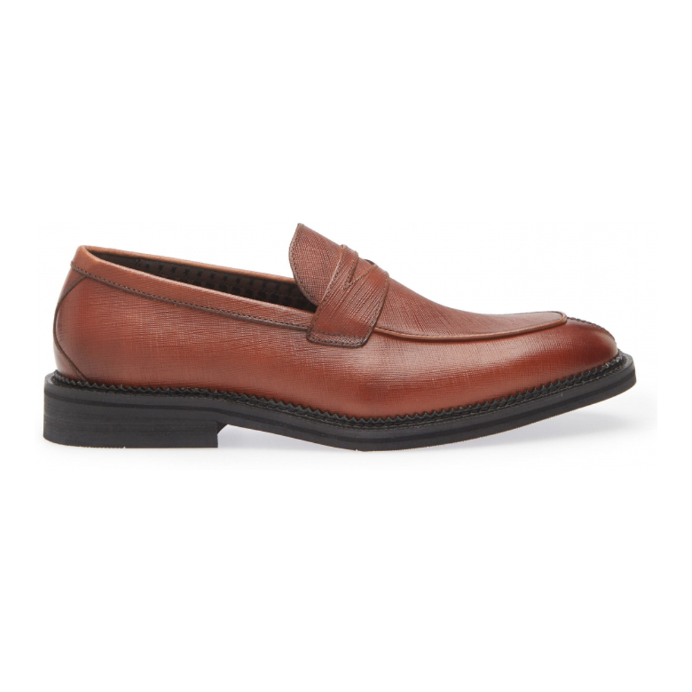 Men's 'Apron Toe Saffiano Leather Penny' Loafers