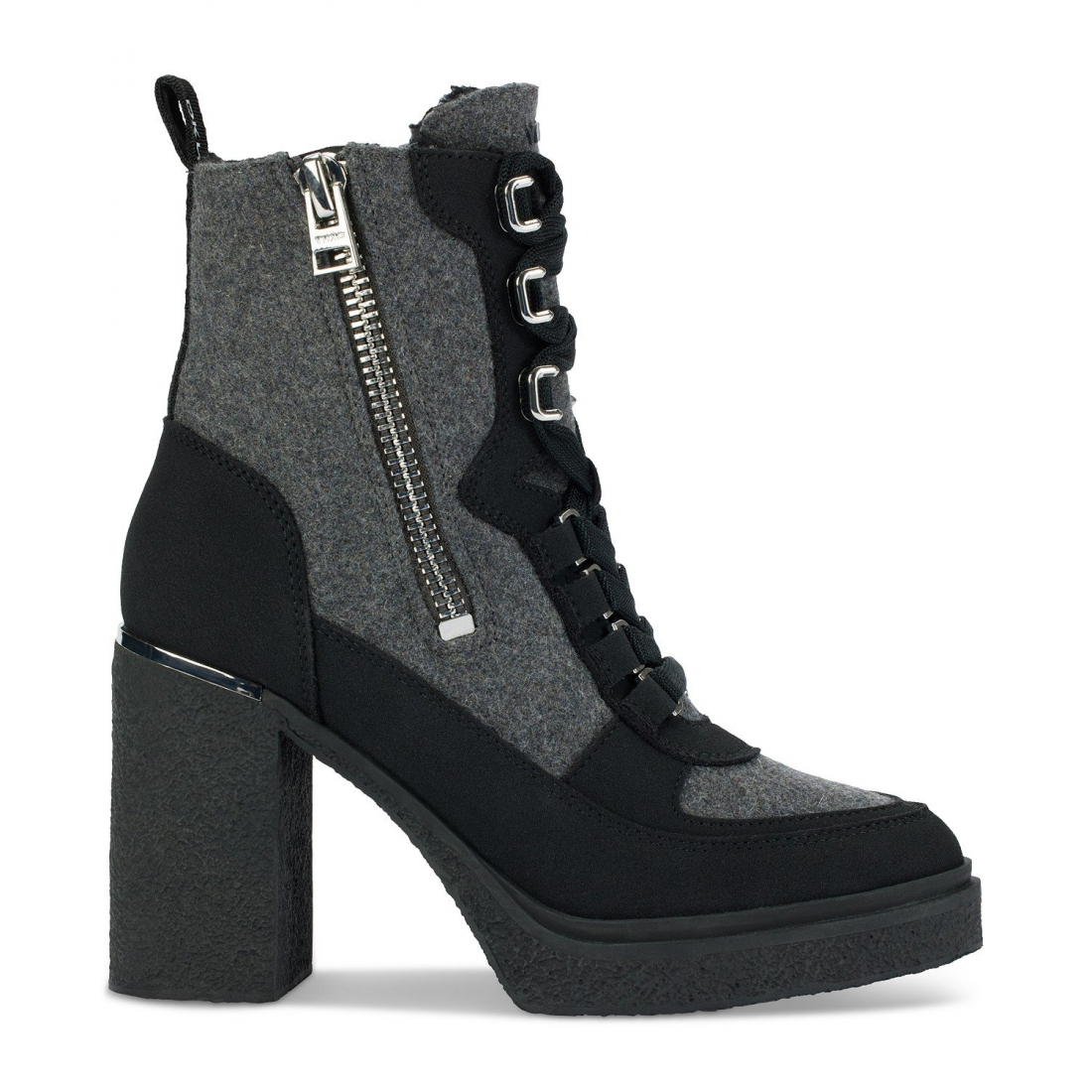 Bottines 'Toia Lace-Up Zip Block Heel' pour Femmes