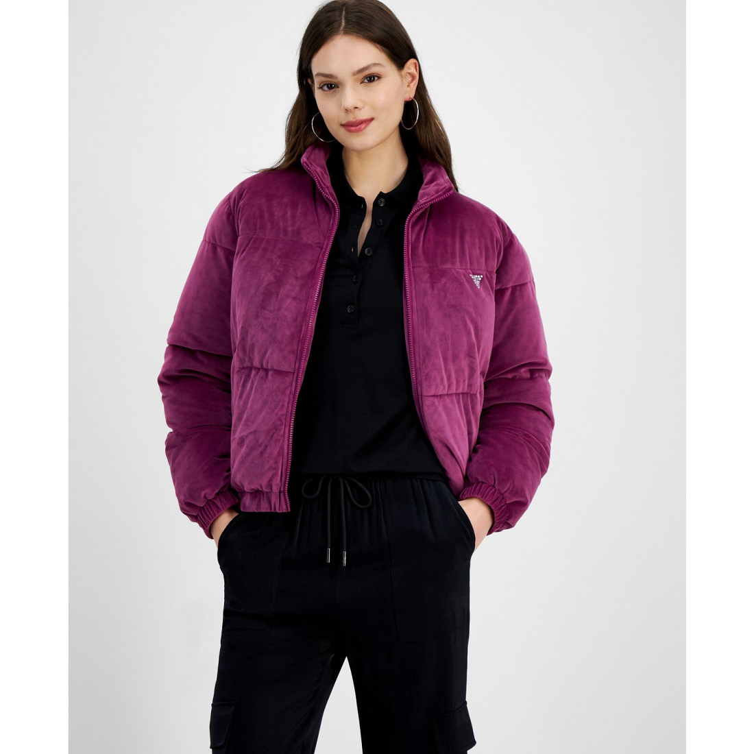Women's 'Couture Zip-Front Puffer Jacket' Puffer Jacket
