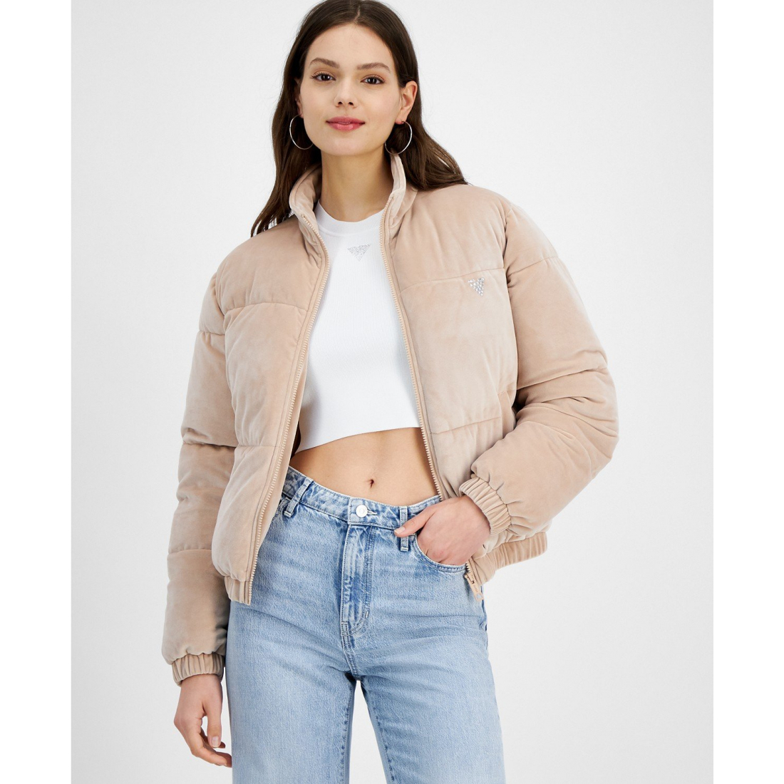 Women's 'Couture Zip-Front Puffer Jacket' Puffer Jacket