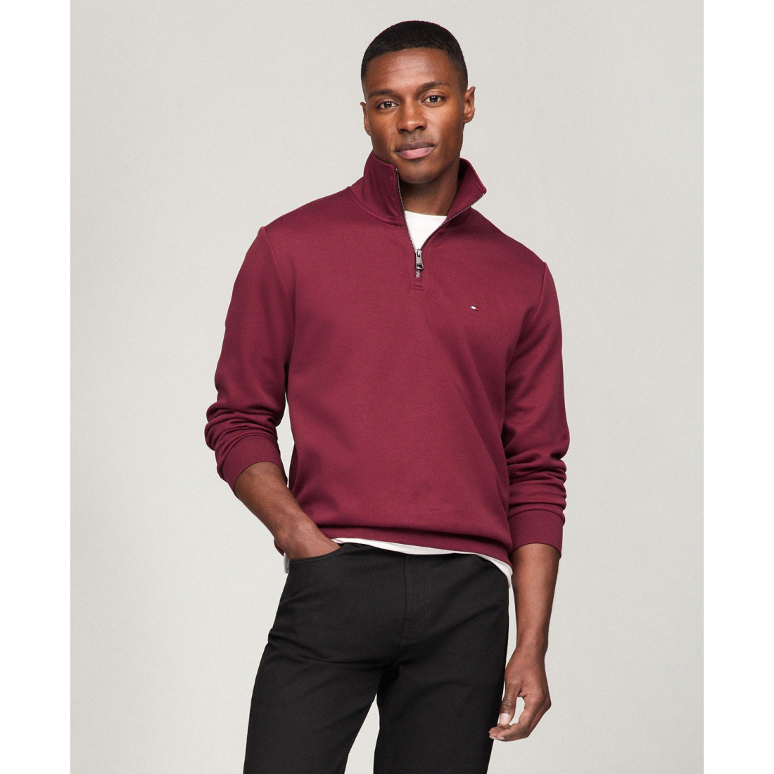 Men's 'Essential Intechno Knit Regular-Fit 1/4-Zip' Sweatshirt