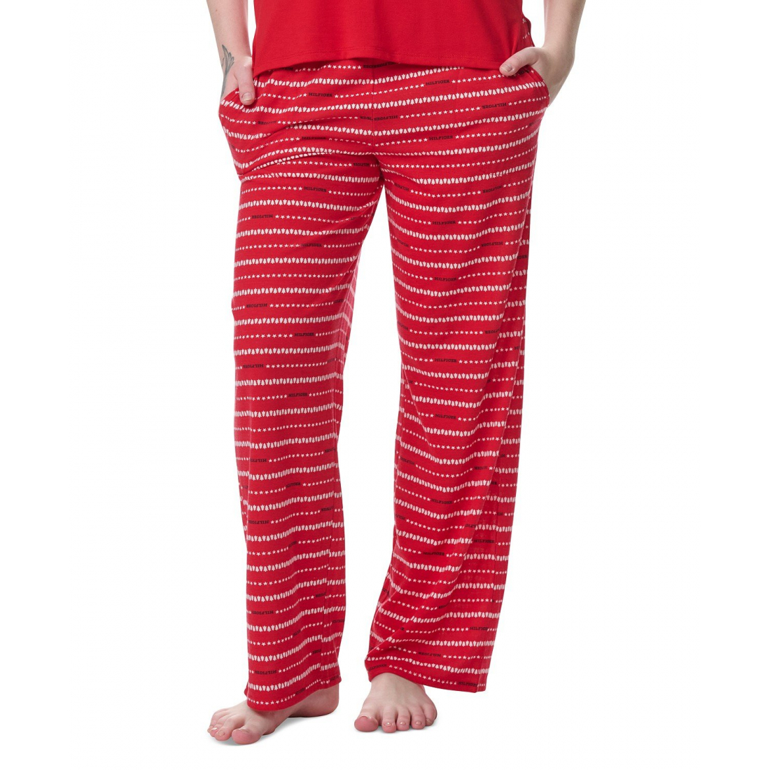 'Elastic-Waist Pajama Pants' pour Femmes