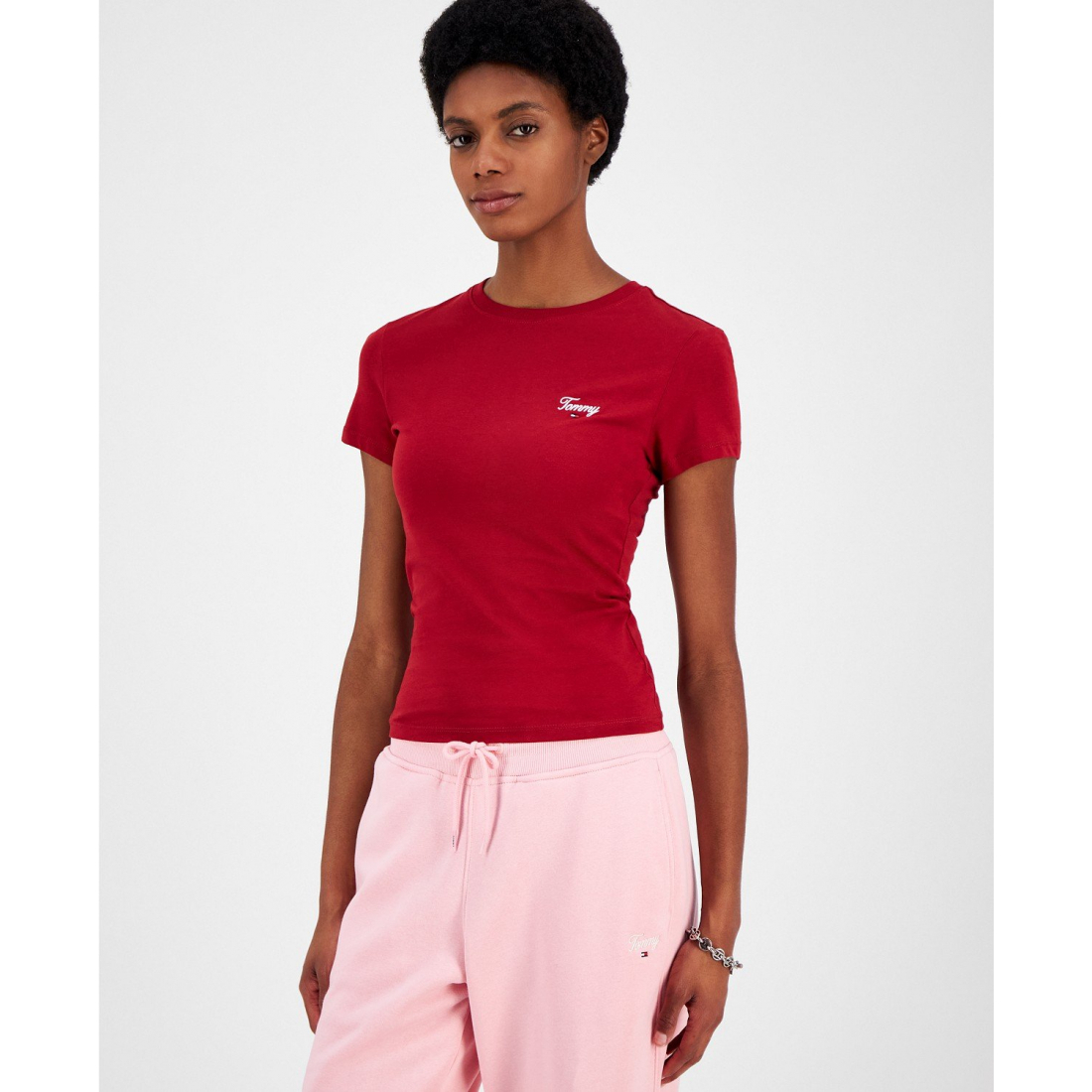 T-shirt 'Script Logo' pour Femmes