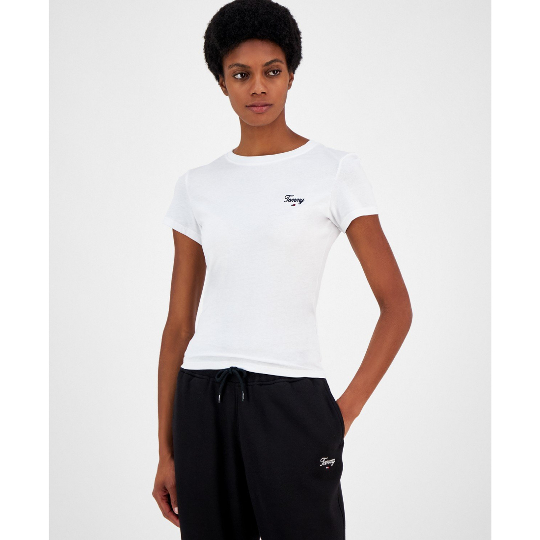 T-shirt 'Script Logo' pour Femmes