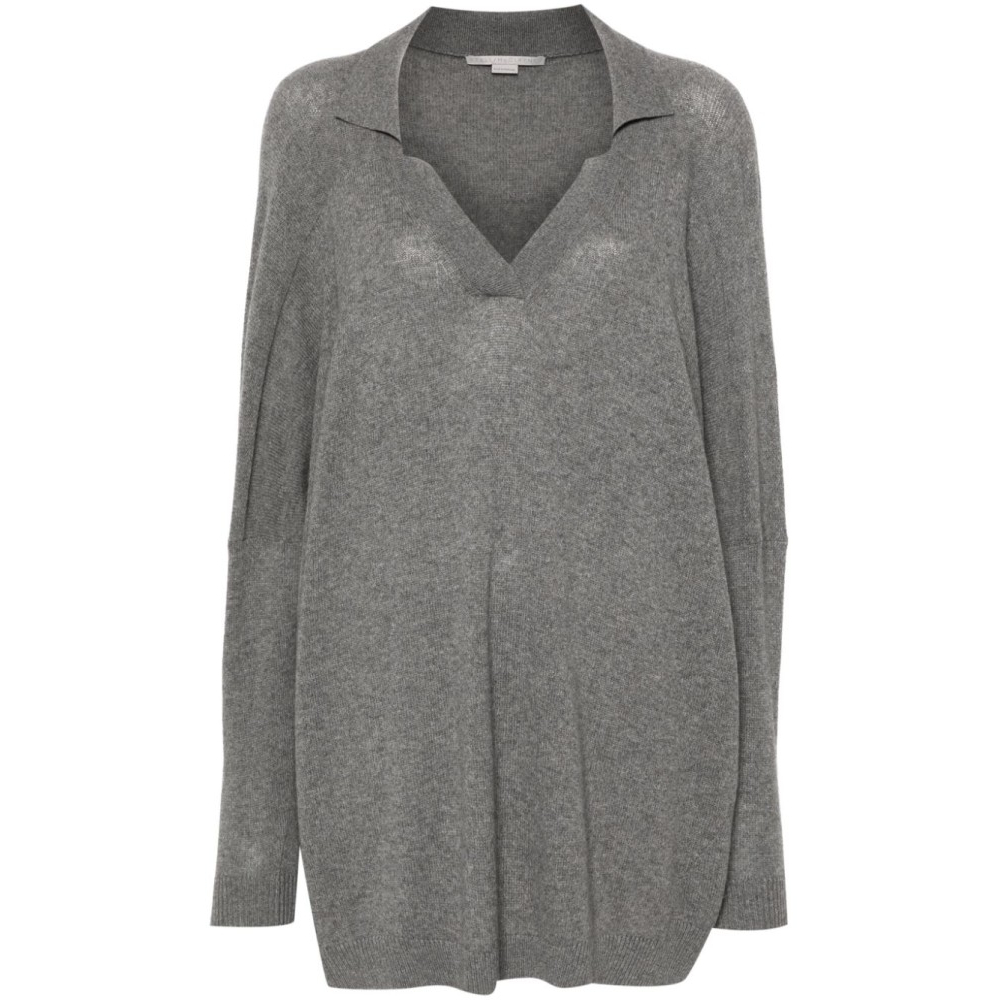 Women's 'Mélange Polo' Cashmere Sweater