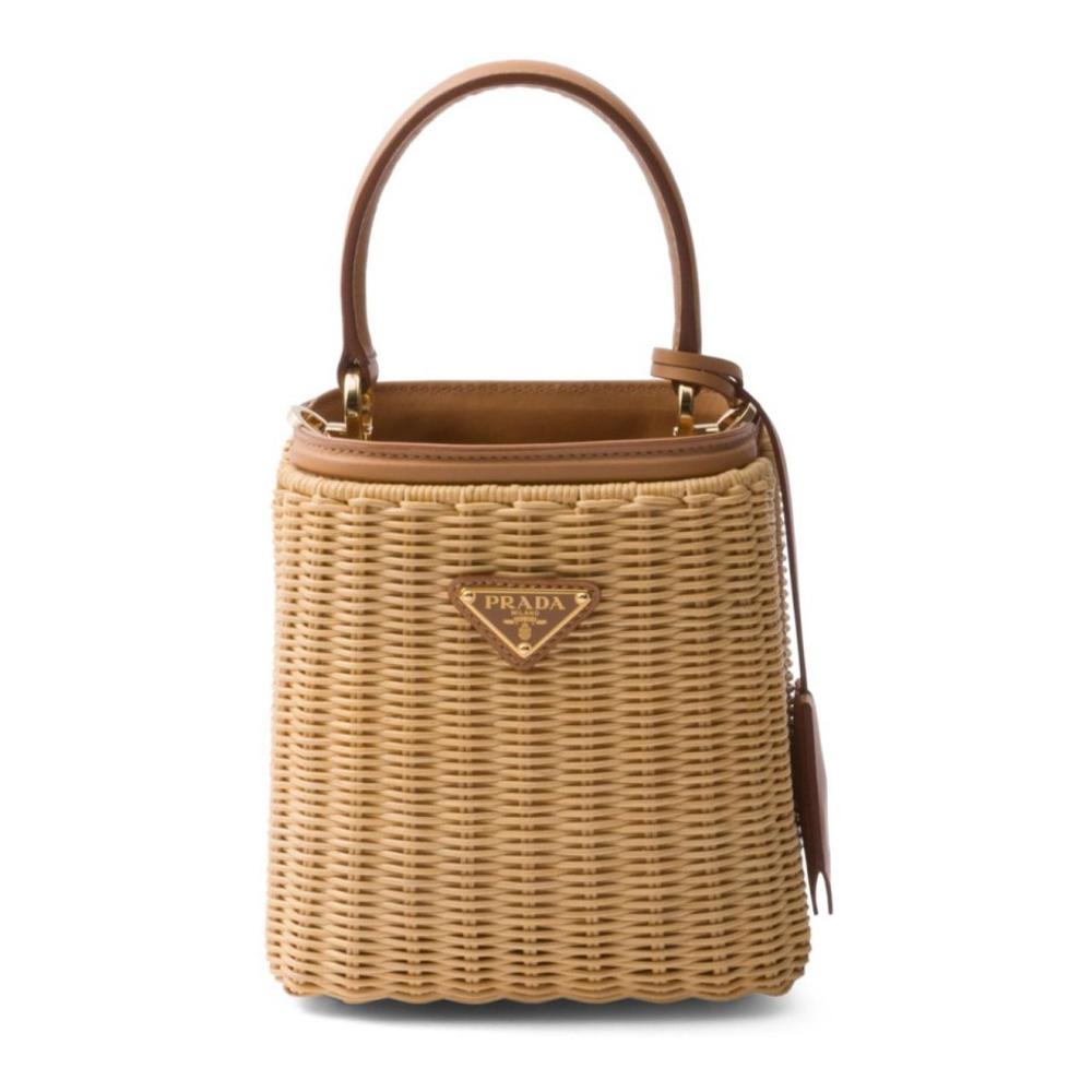 Women's 'Mini Panier Triangle-Logo' Bucket Bag
