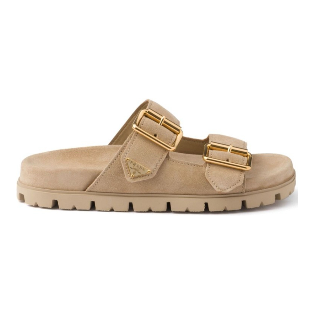 Sandales plates 'Triangle-Logo' pour Femmes