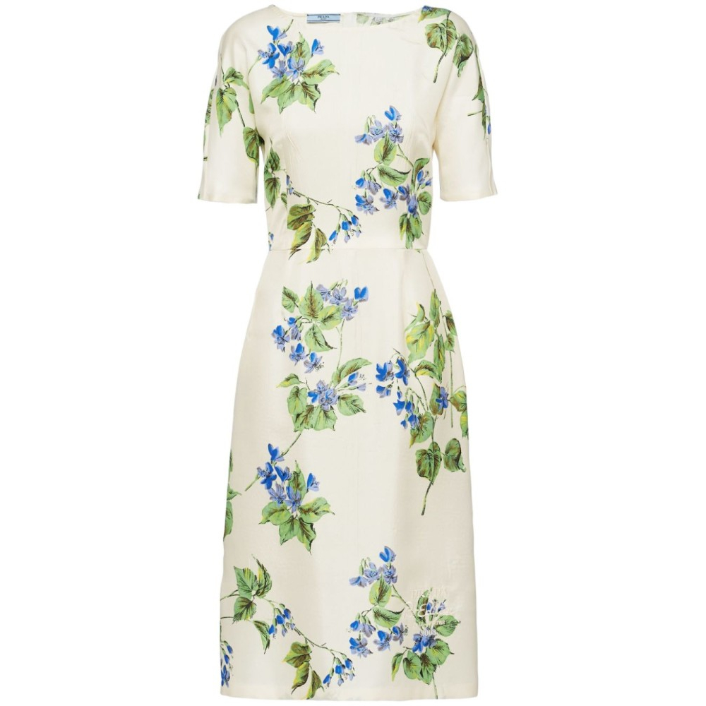 Robe Midi 'Floral-Print' pour Femmes