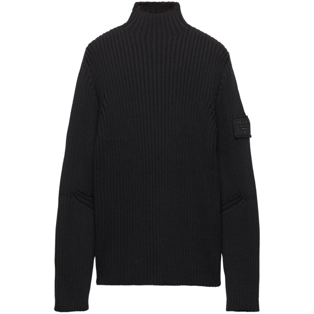Men's 'Logo-Patch Ribbed' Turtleneck Sweater