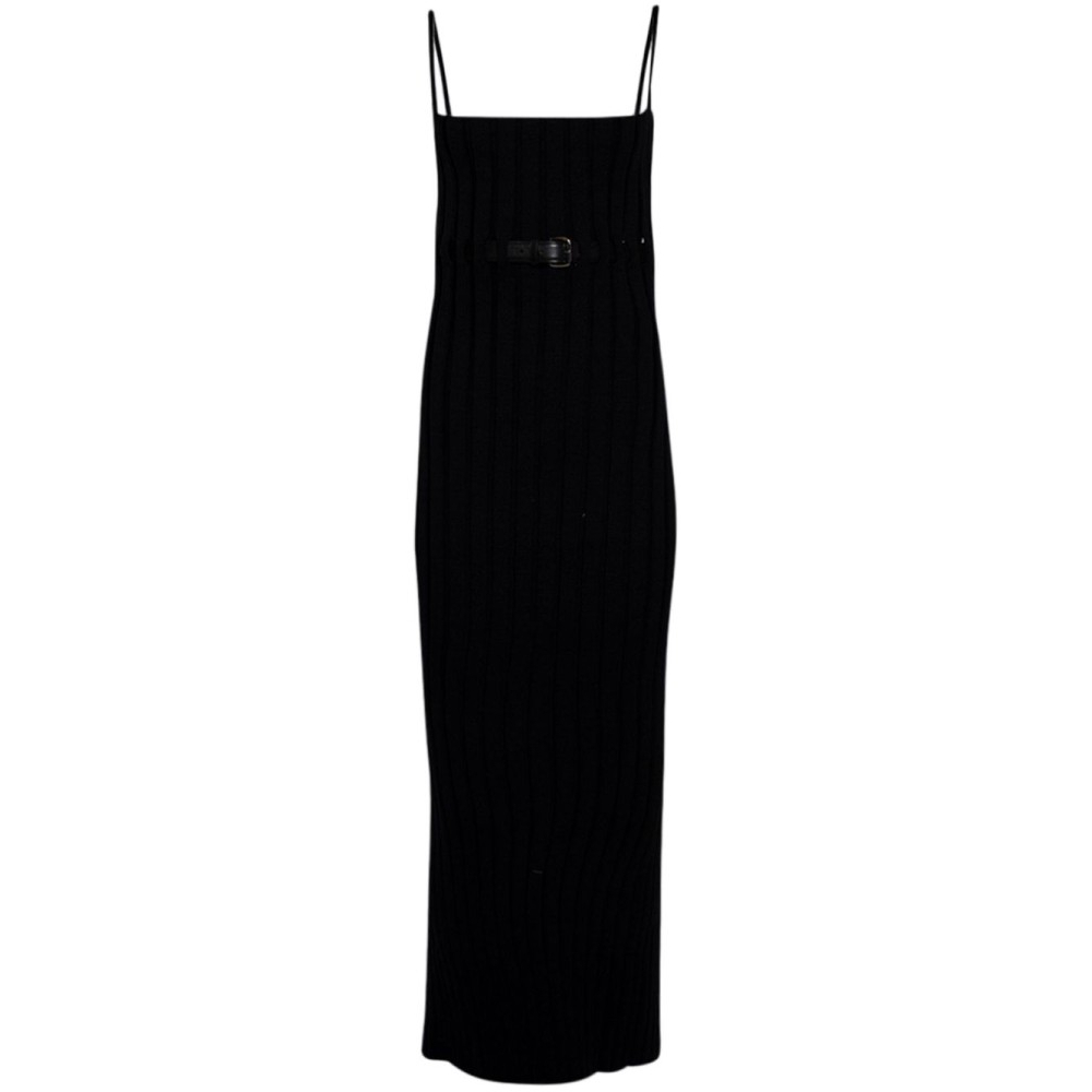Women's 'Belted Ribbed-Knit' Maxi Dress