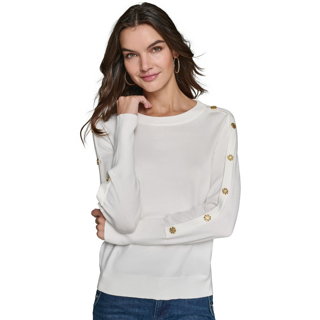 Women's 'Button-Sleeve Sweater'