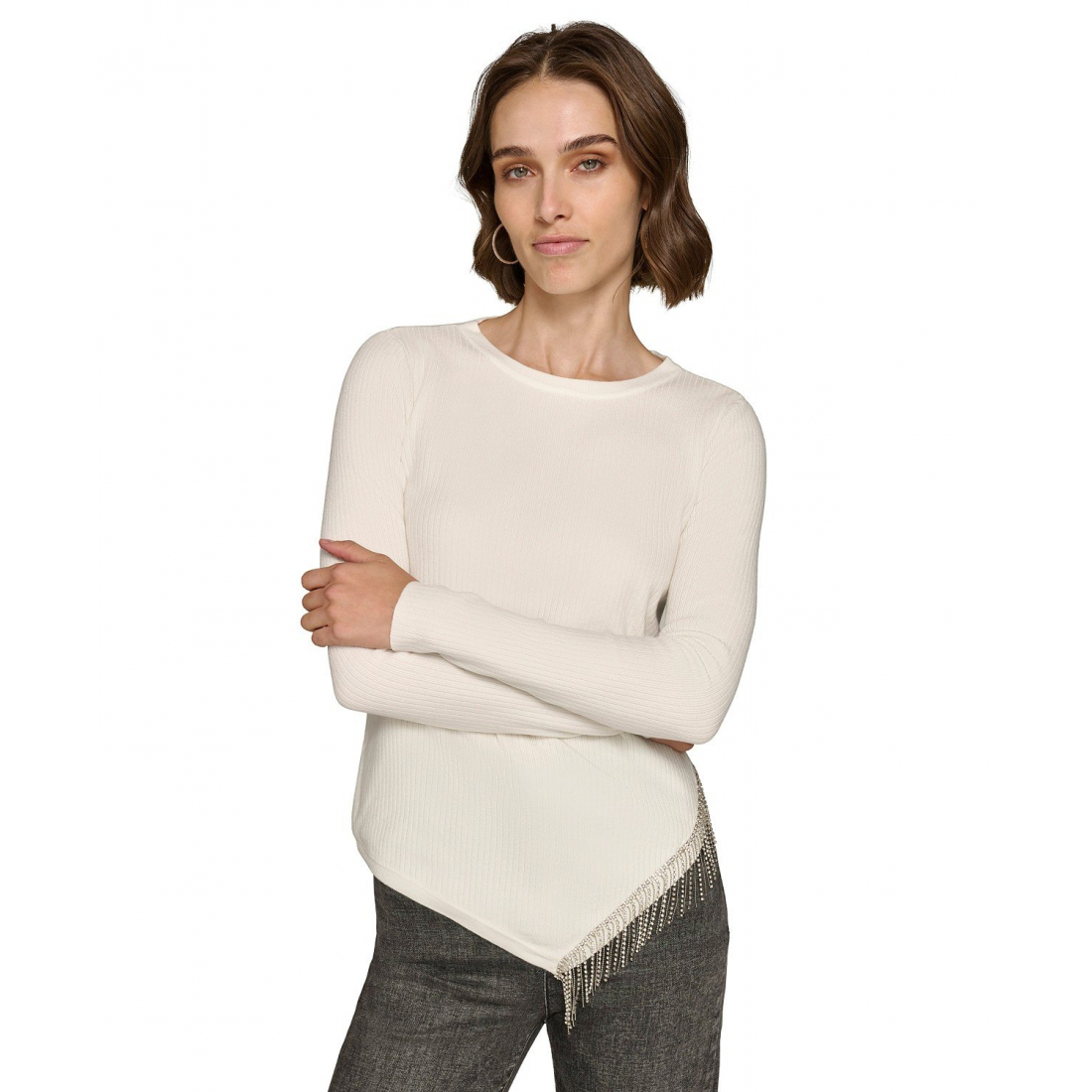 Women's 'Asymmetrical Crystal-Trim Sweater'