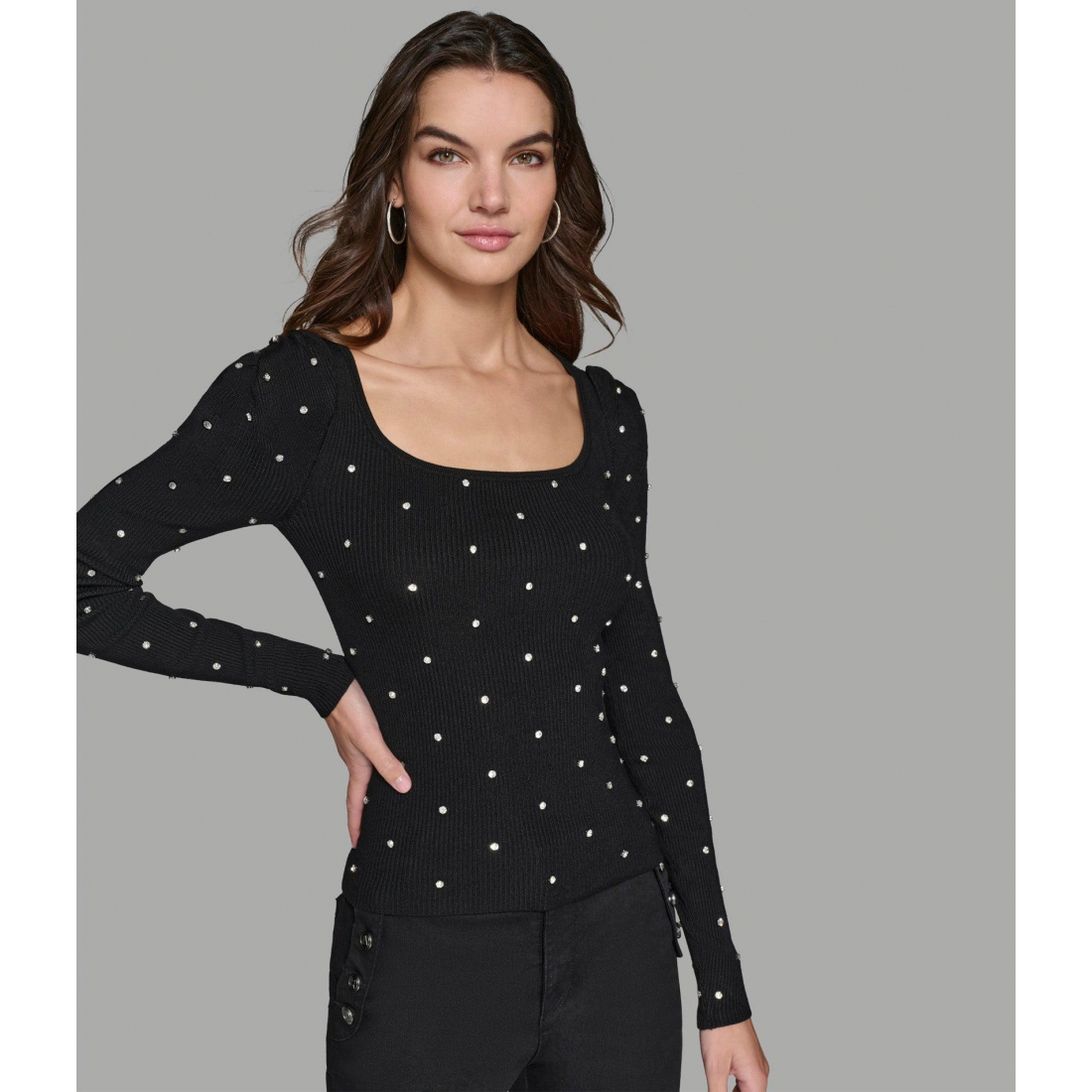 Pull 'Long Sleeve With Rhinestones' pour Femmes