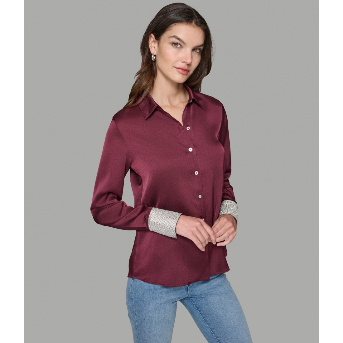 Top 'Luxe Rhinestone Cuff Barolo' pour Femmes