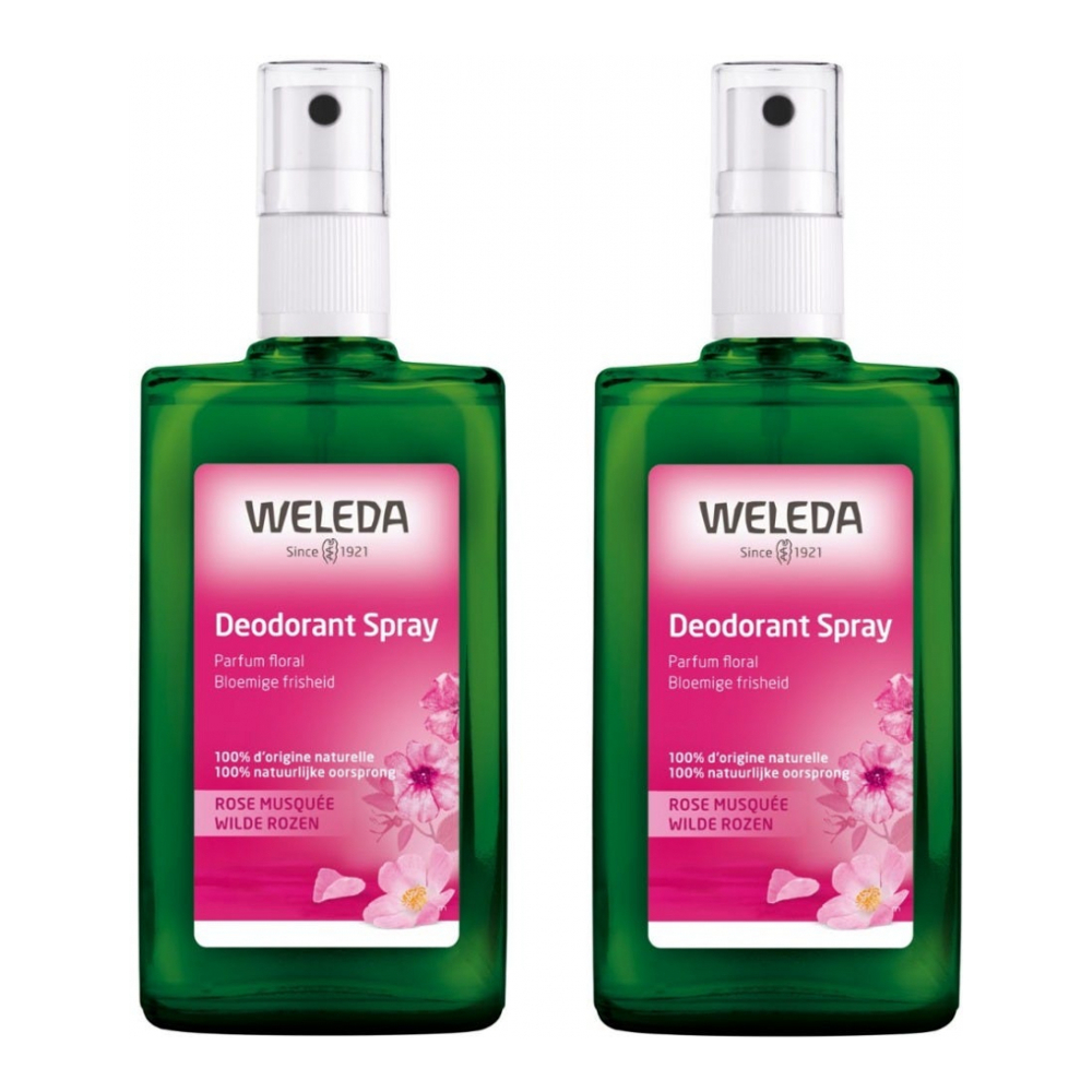 'Wild Rose' Spray Deodorant - 100 ml, 2 Pieces