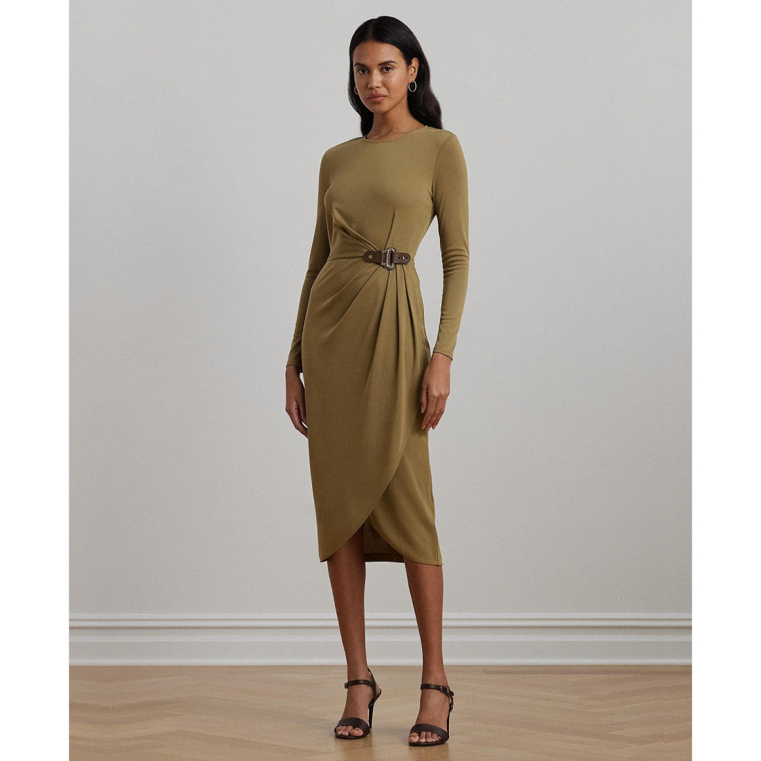 Women's 'Buckle-Trim Stretch' Midi Dress