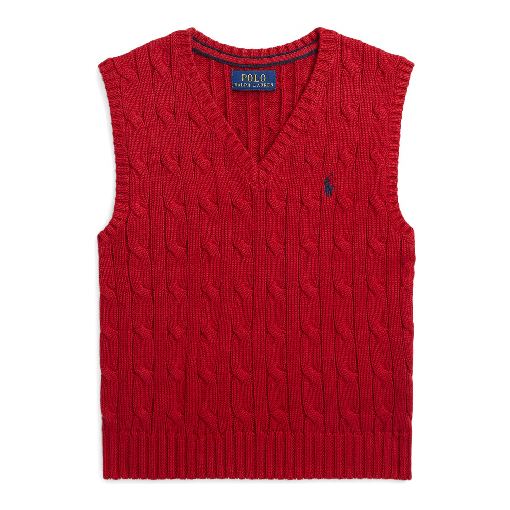 Toddler & Little Boy's 'Cable Knit Cotton Sweater Vest'