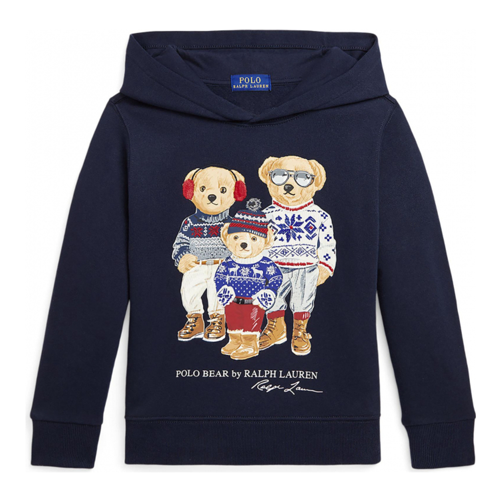 Toddler & Little Boy's 'Polo Bear Family Fleece Hoodie'
