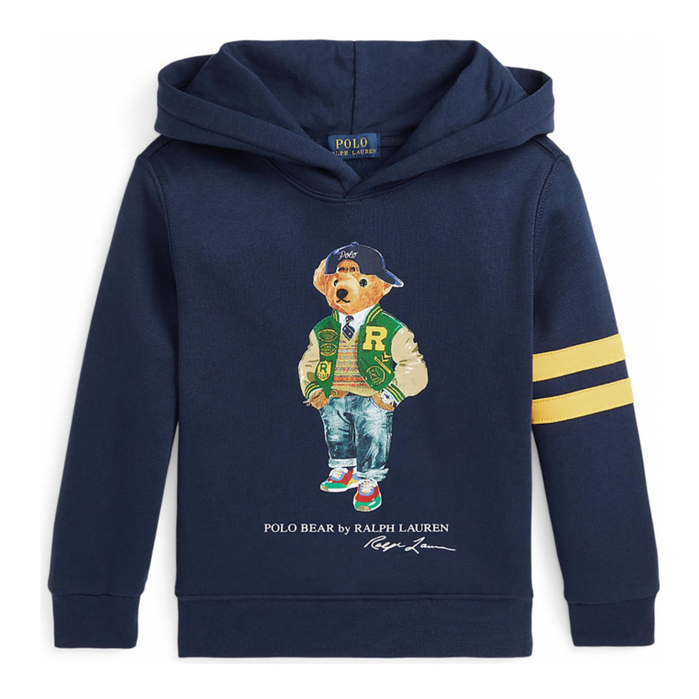 Toddler & Little Boy's 'Polo Bear Fleece Hoodie'