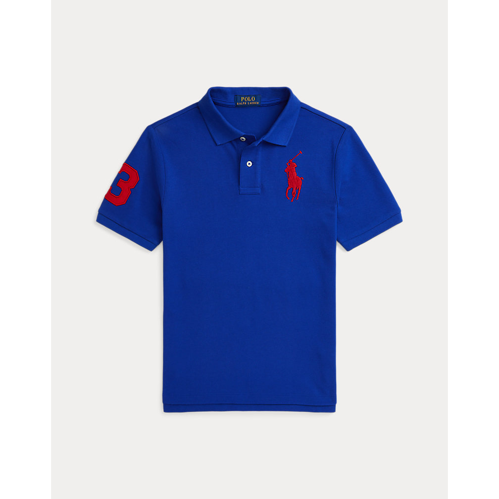 'Big Pony Cotton Mesh Polo Shirt' pour Garçons