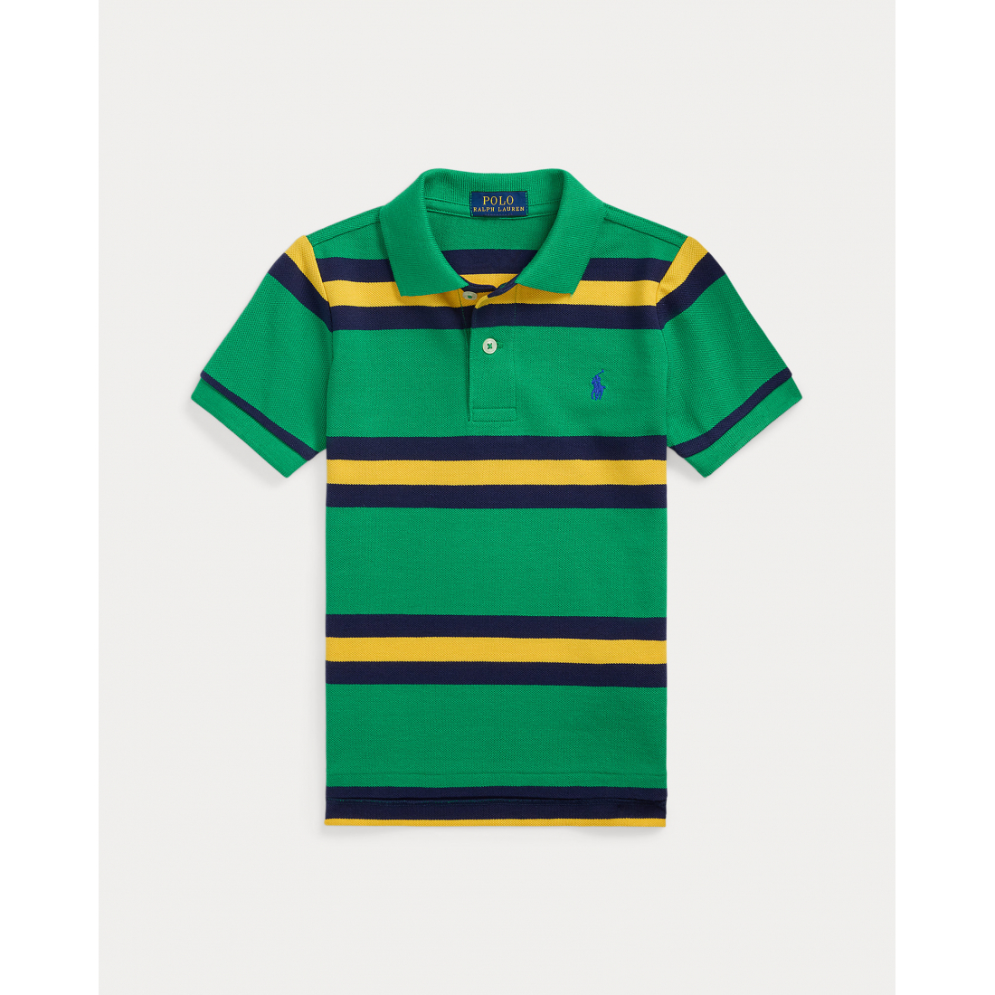 'Striped Cotton Mesh Polo Shirt' pour Petits garçons