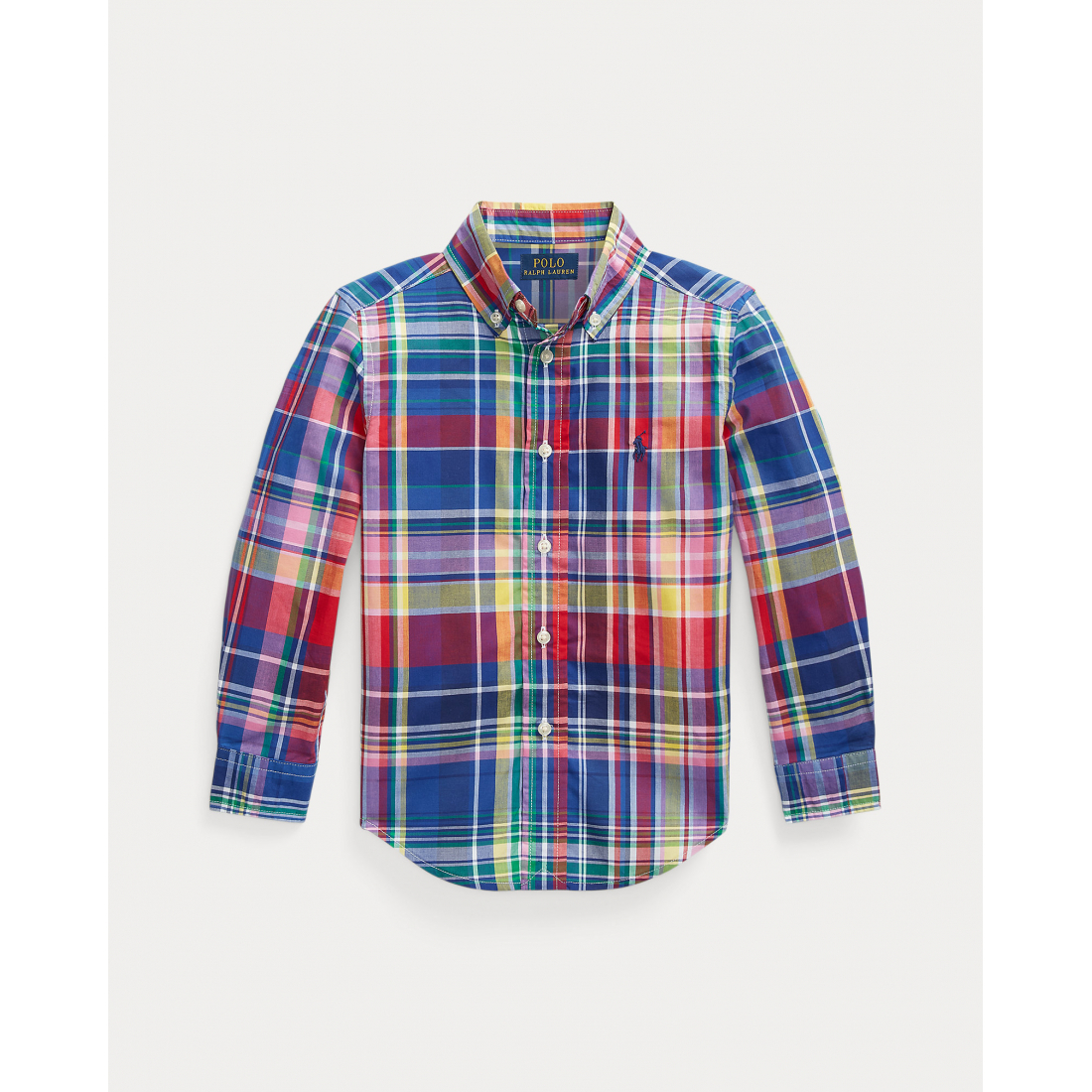 'Plaid Cotton Poplin Shirt' pour Petits garçons