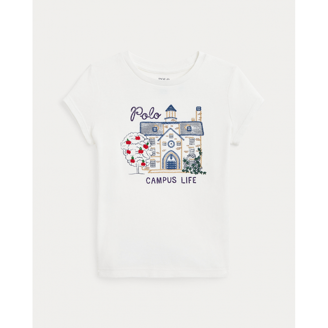 'Campus-Graphic Cotton Jersey Tee' pour Petites filles