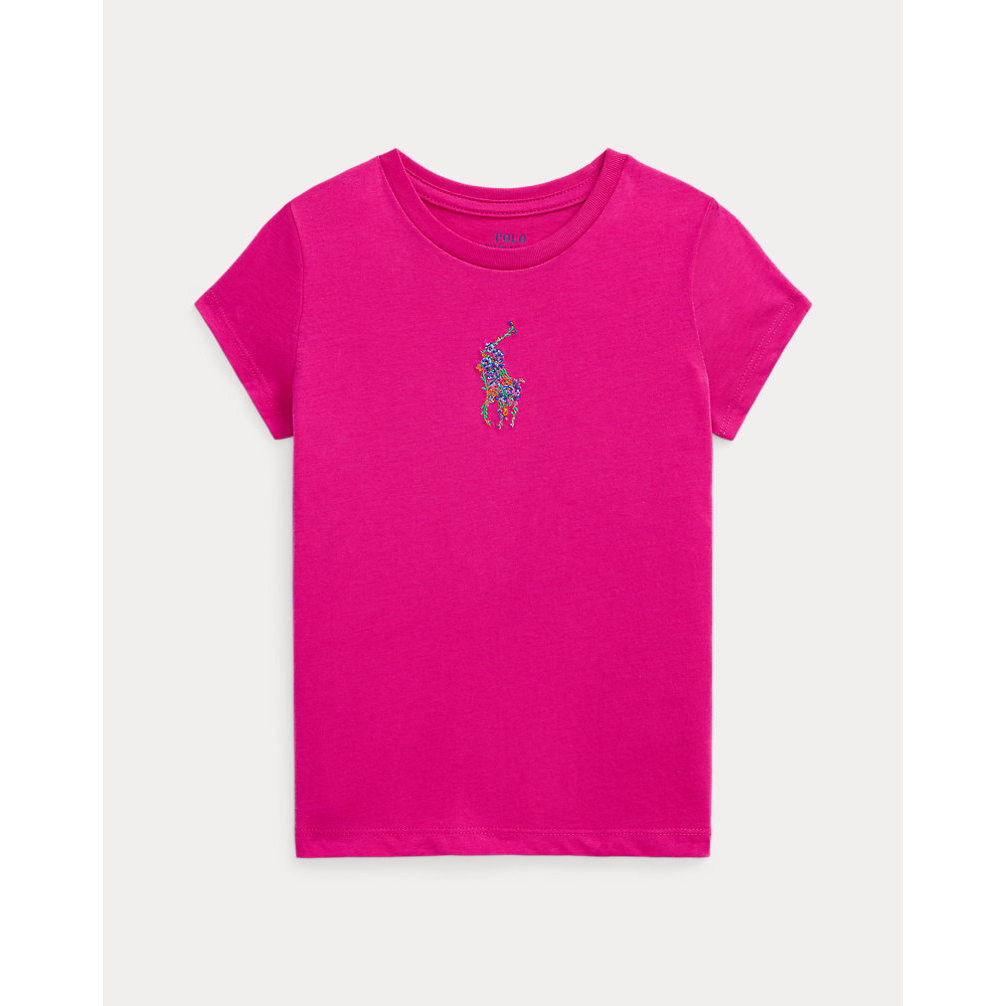 'Floral Big Pony Cotton Jersey Tee' pour Bambins & petites filles