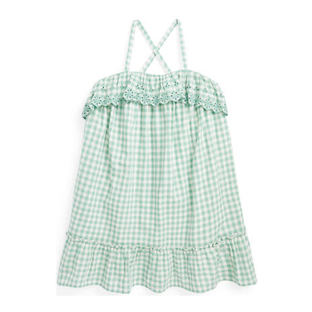 'Gingham Cotton Madras Dress' pour Petites filles