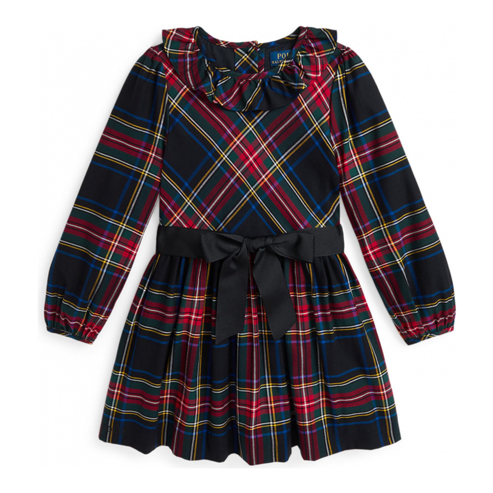 Little Girl's 'Plaid Cotton Sateen Dress'