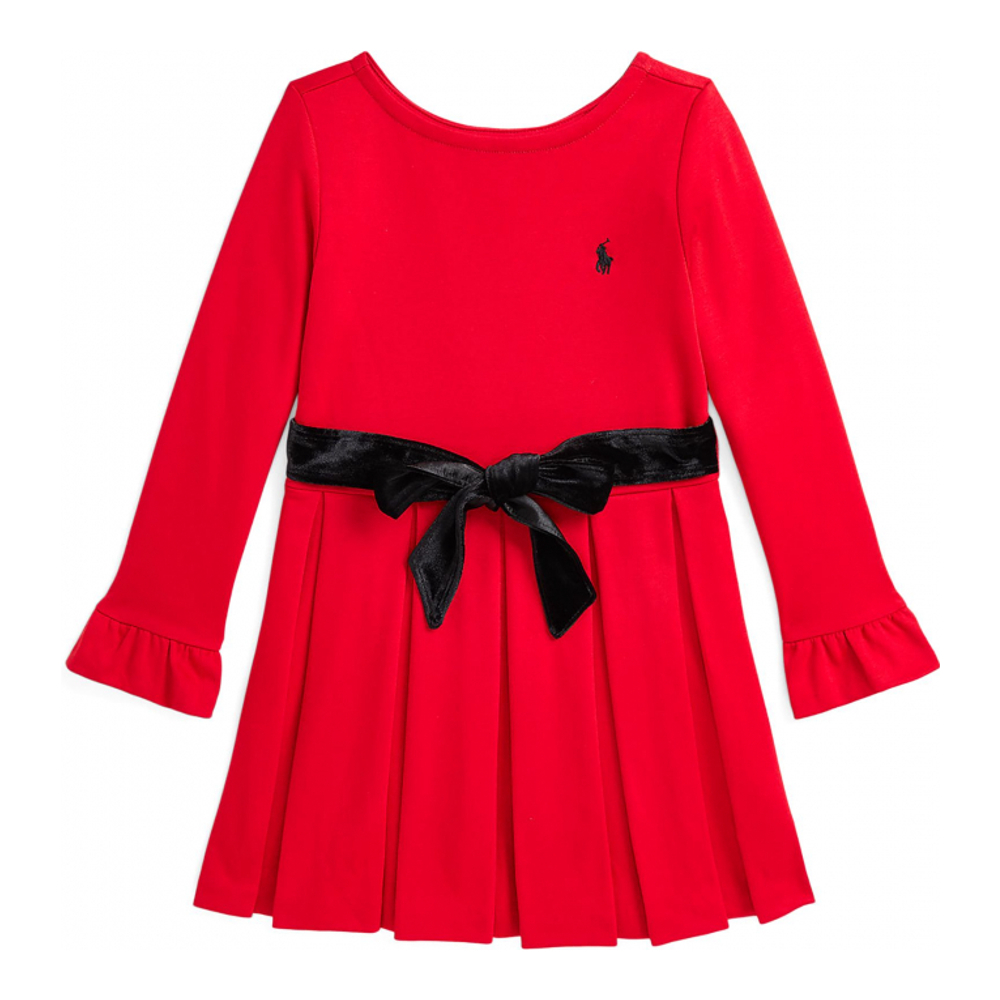 Little Girl's 'Pleated Ponte Dress'