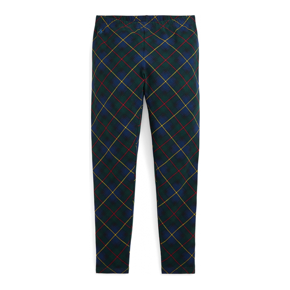 'Plaid Stretch Jersey Leggings' pour Grandes filles