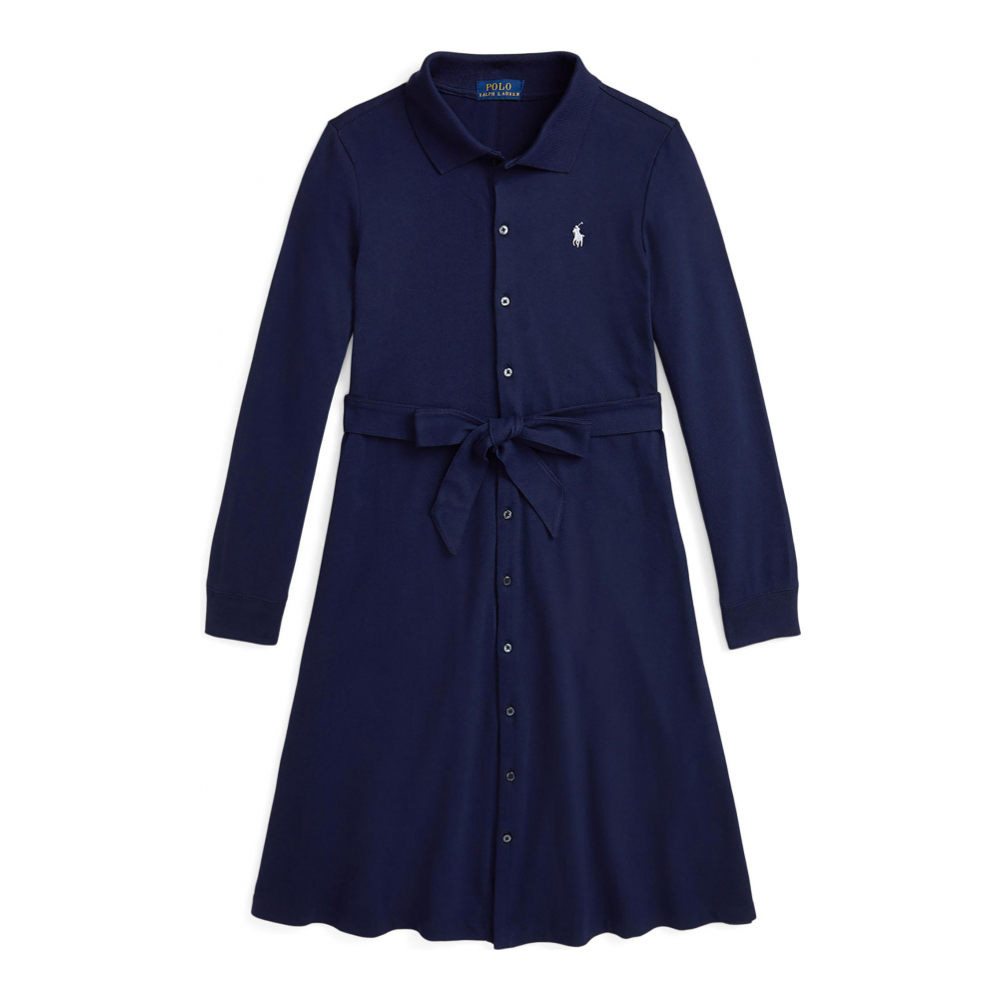 'Belt Stretch Mesh Polo Dress' pour Grandes filles