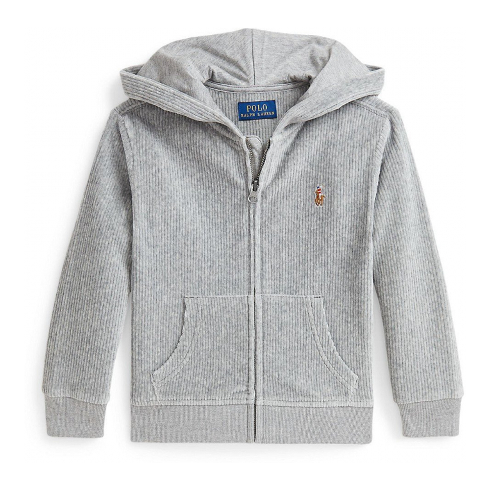 Toddler & Little Boy's 'Knit Corduroy Full-Zip Hoodie'