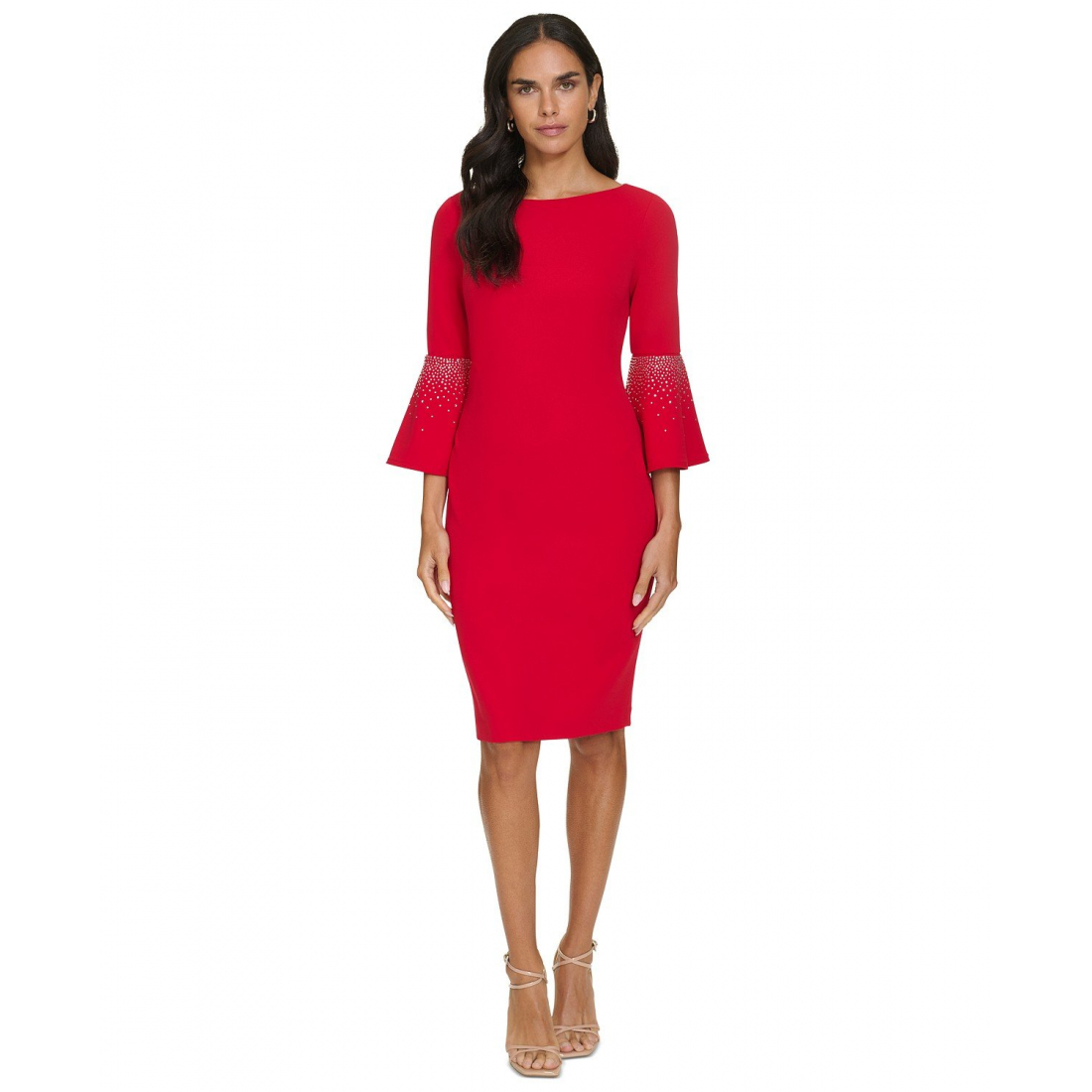 Women's 'Embellished Bell-Sleeve Sheath Dress'