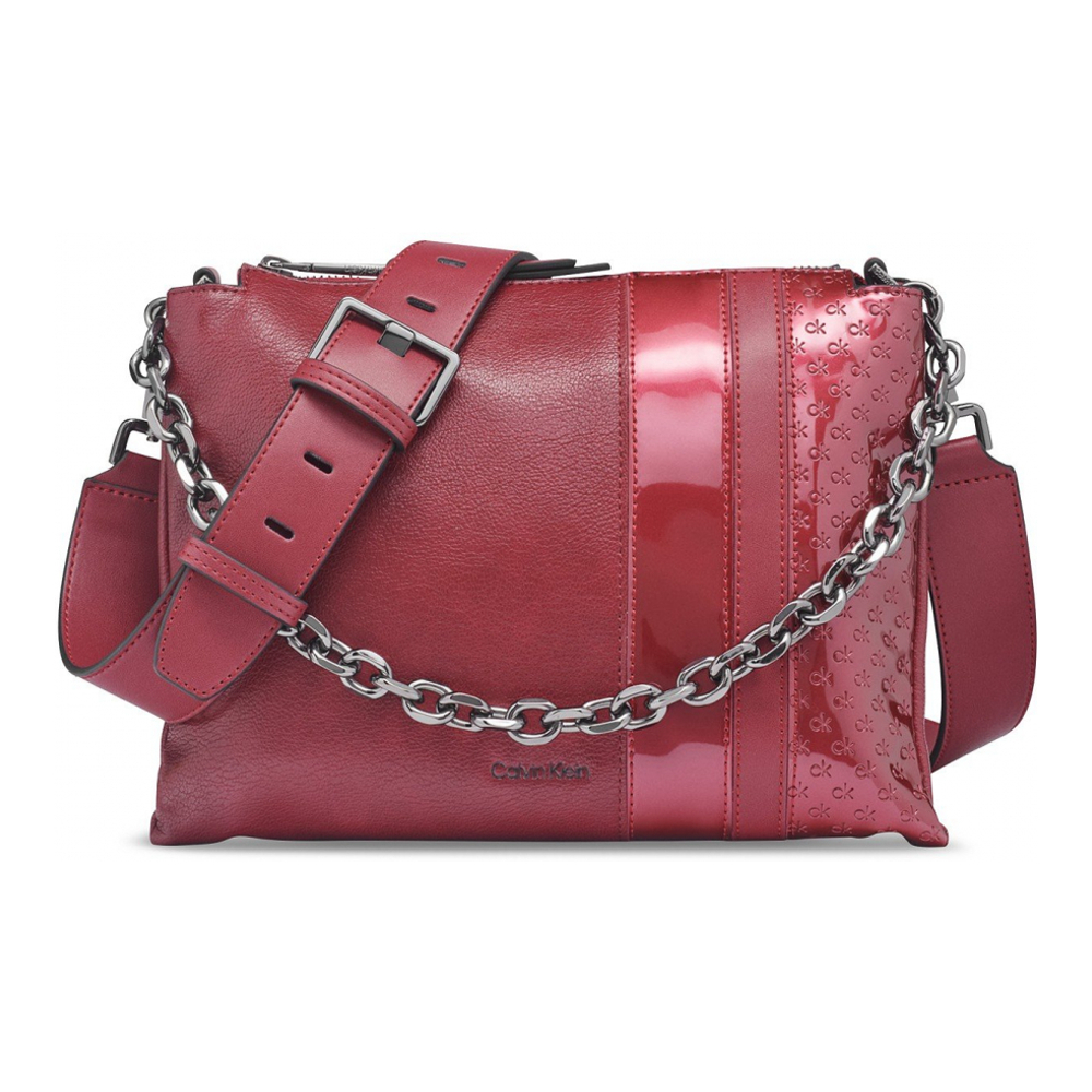 Sac à bandoulière 'Rain Signature Embossed Top Zipper Dual Strap Chain' pour Femmes