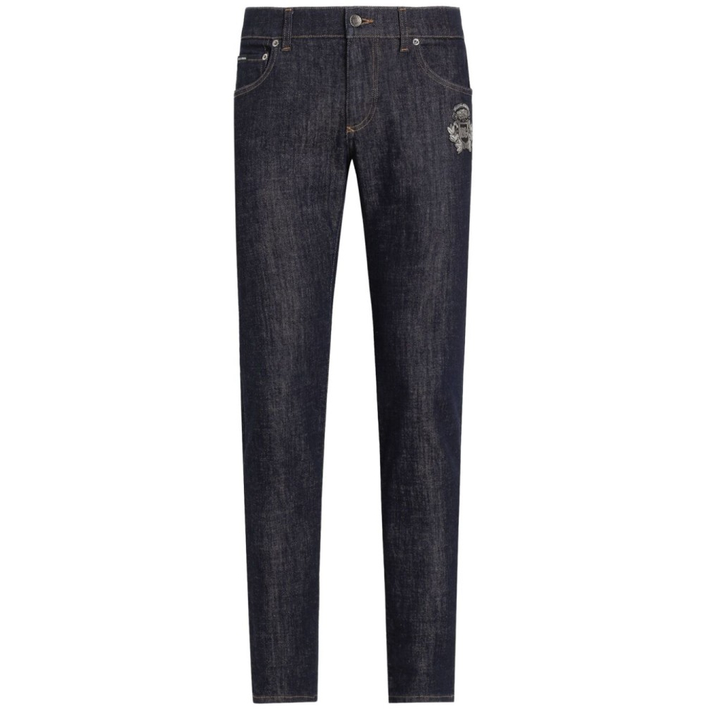 Men's 'Logo-Appliqué' Skinny Jeans