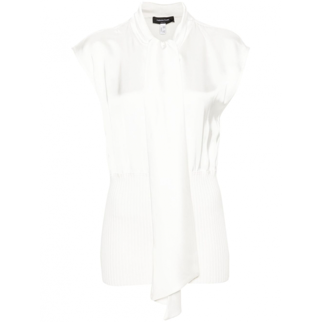 Blouse à manches courtes 'Tied-Neck Panelled' pour Femmes