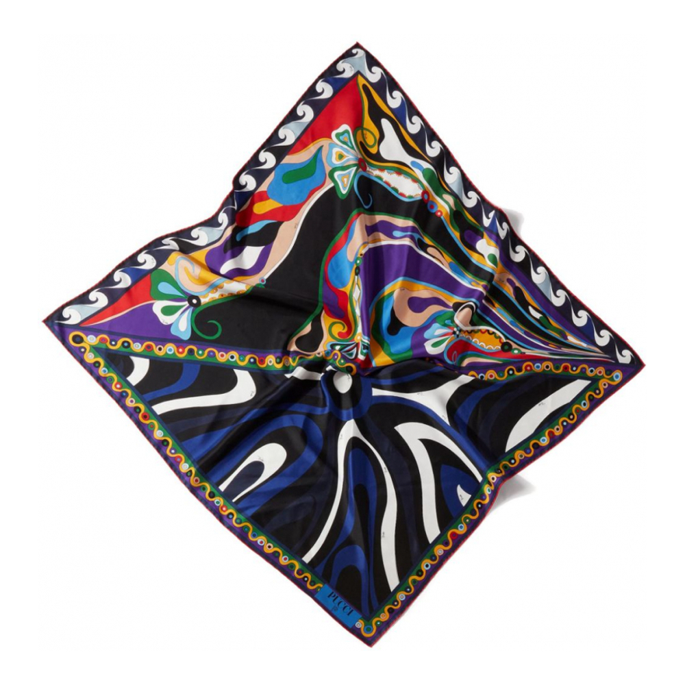 Foulard en soie 'Large Marmo and Orchidee-Print' pour Femmes