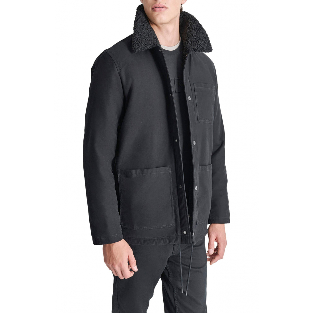 Veste 'Faux Shearling Lined Chore' pour Hommes