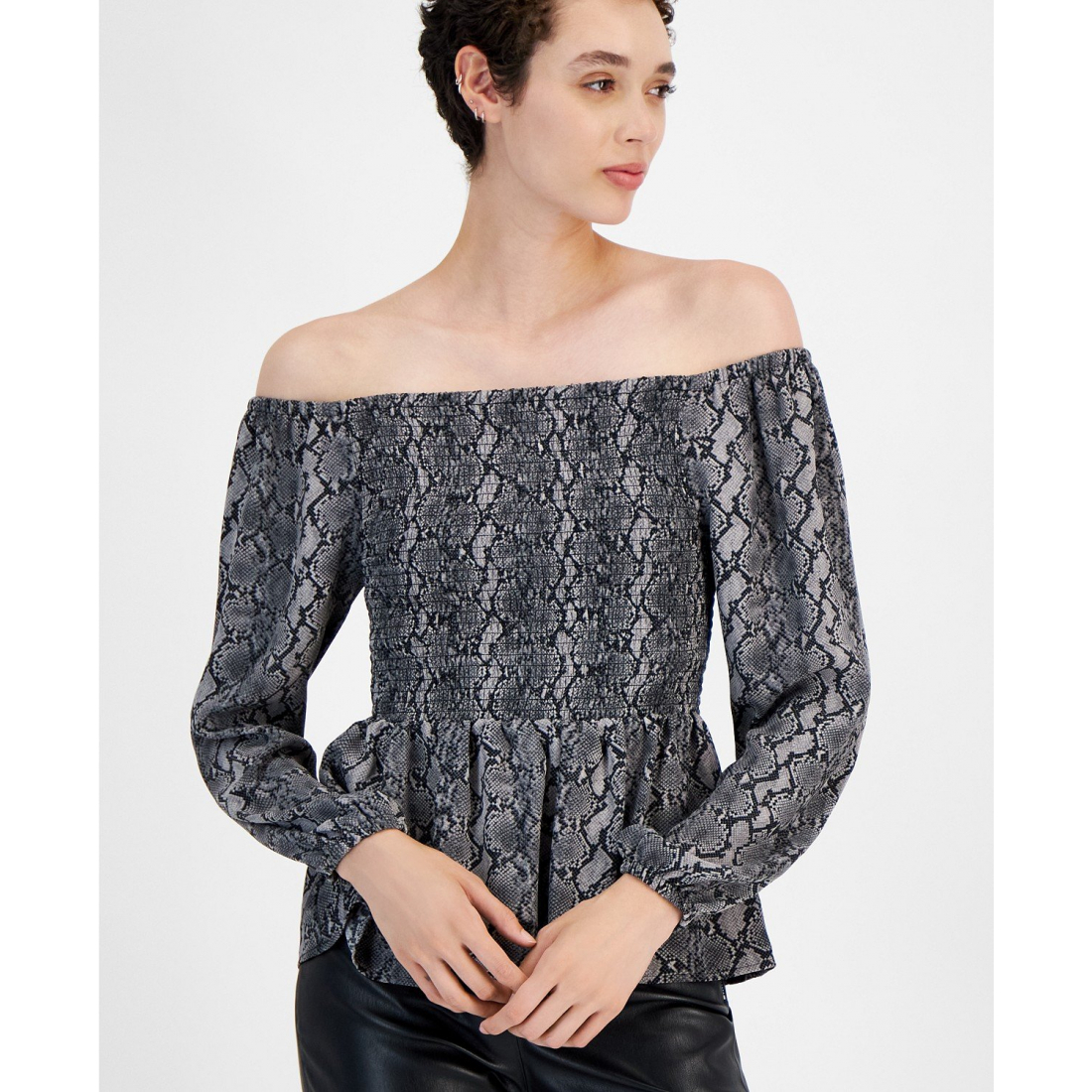 Top à manches longues 'Smocked' pour Femmes