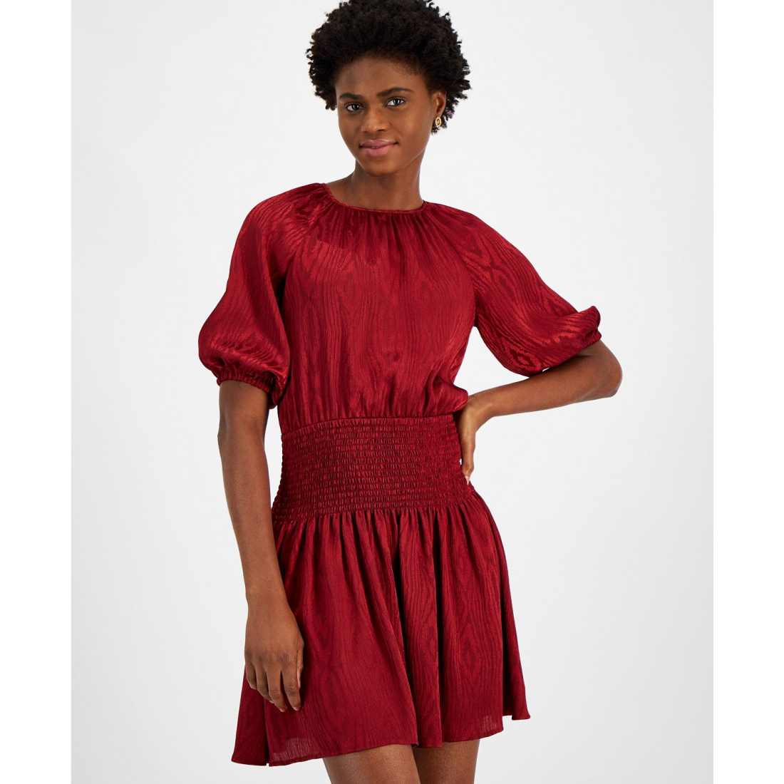 Women's 'Satin Smocked' Mini Dress