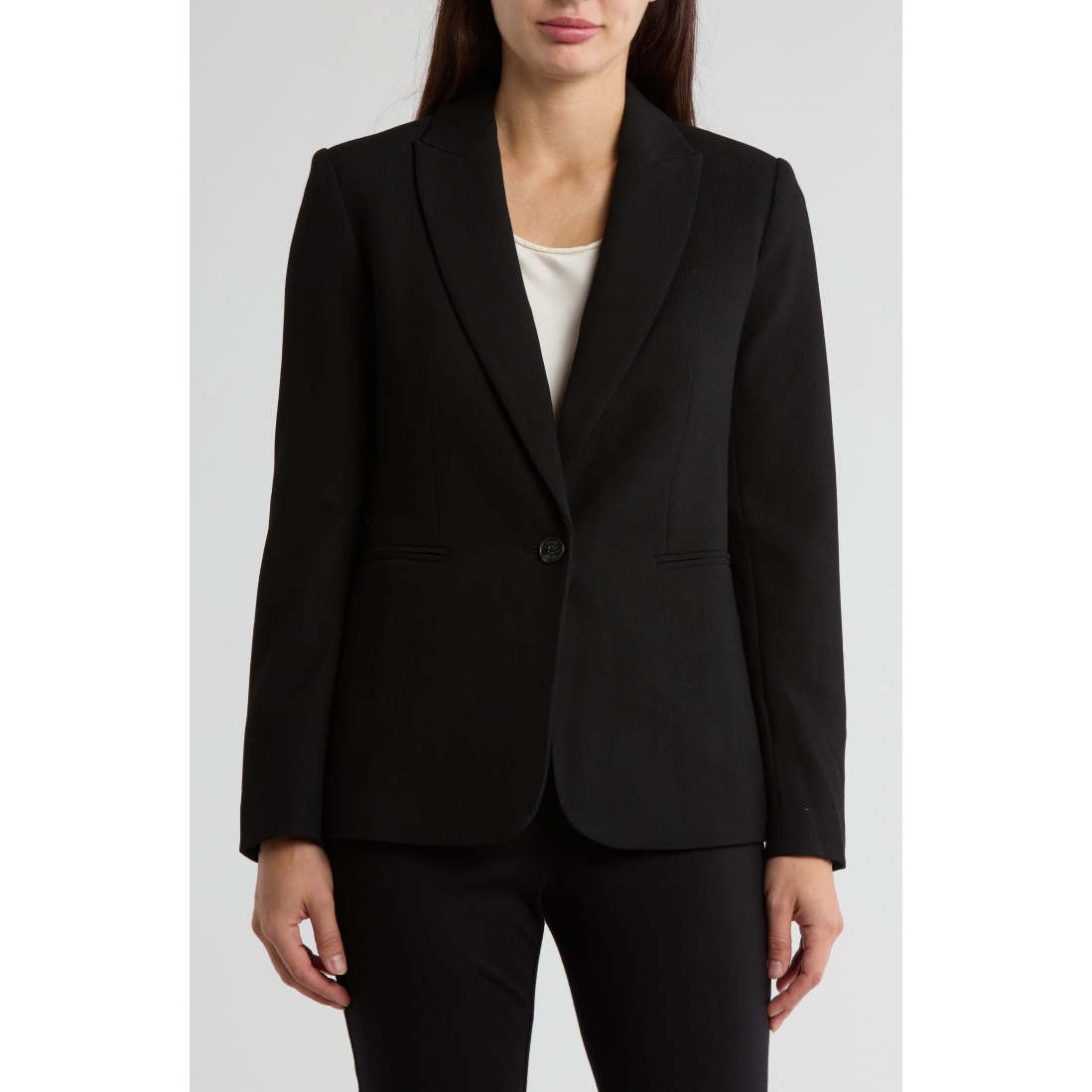 Blazer 'Textured One-Button' pour Femmes